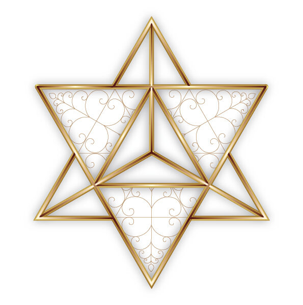 Merkaba-Merkabah-Merkavah-Kabbalah Wall Art Décor-Sacred Geometry-Geometric Print-A4 PDF-Star Tetrahedron-Golden Spiral-DOWNLOAD HALELUYA