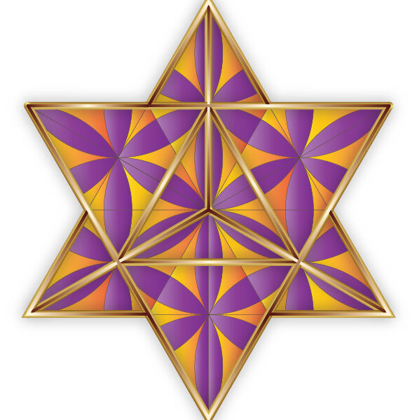 Sacred Geometry Merkaba מרכבה Merkavah-Flower of Life-Gold Wall Art-A4 PDF-Kabbalah Décor-Star Tetrahedron Geometric Print-DOWNLOAD HALELUYA