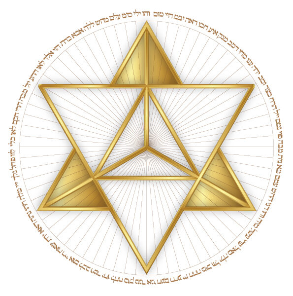 Names of God Kabbalah-Merkaba מרכבה Merkavah-Transcendental Décor Art-Sacred Geometry Symbol-A4 Size-PDF-Star Tetrahedron-HALELUYA DOWNLOAD